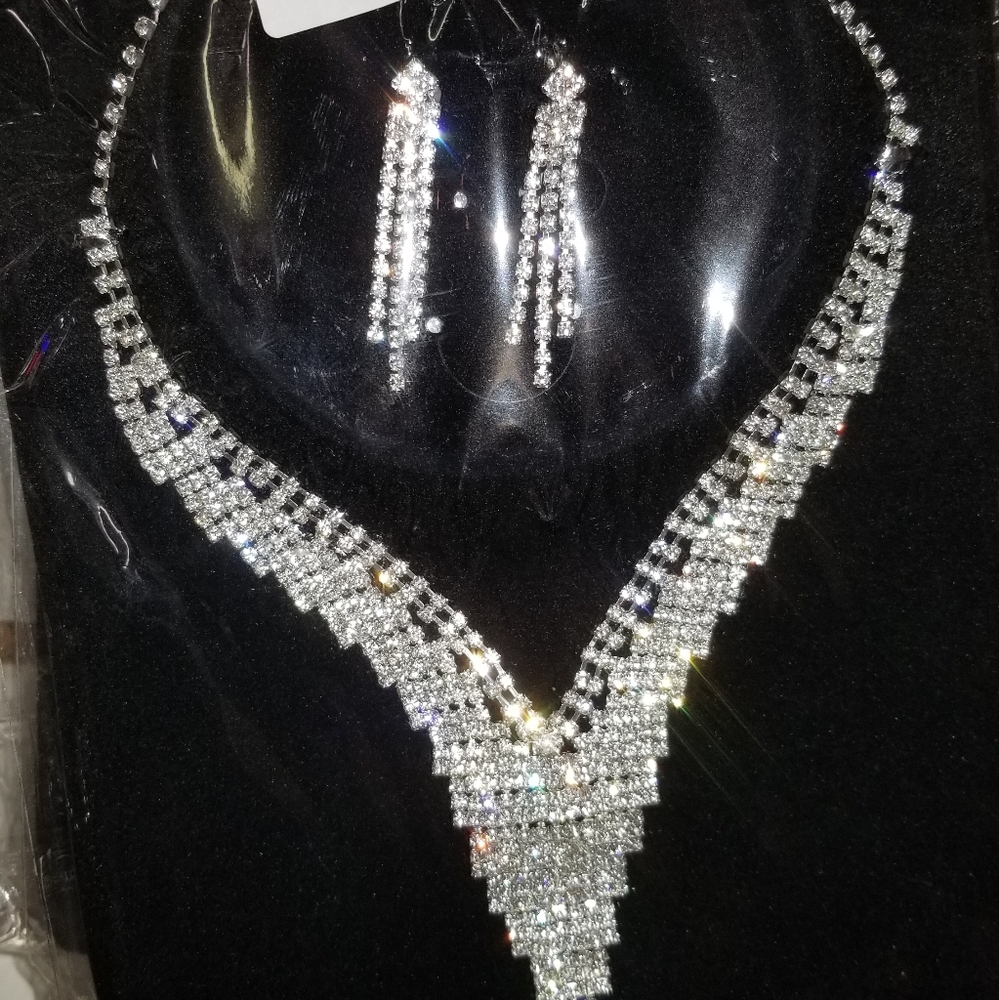 Necklaces with matching earrings.